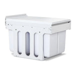 Cefito Pull Out Bin Kitchen Double Basket 2X15L White - Home & Garden > Kitchen Bins