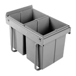 Cefito Pull Out Bin Kitchen Double Basket 2X20L Grey - Home & Garden > DIY