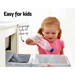 Cefito Pull Out Bin Kitchen Double Basket 2X20L Grey - Home & Garden > DIY