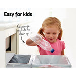 Cefito Pull Out Bin Kitchen Double Basket 2X20L White - Home & Garden > Kitchen Bins