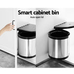 Cefito Pull Out Bin Swing Out Bins 12L - Home & Garden > Kitchen Bins