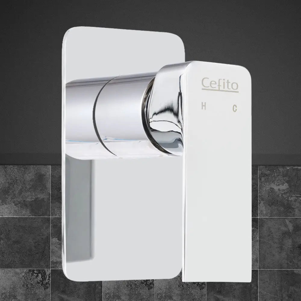 Cefito Shower Mixer Tap Wall Bath Taps Brass Hot Cold Basin Bathroom Chrome - Home & Garden > Bathroom Accessories >