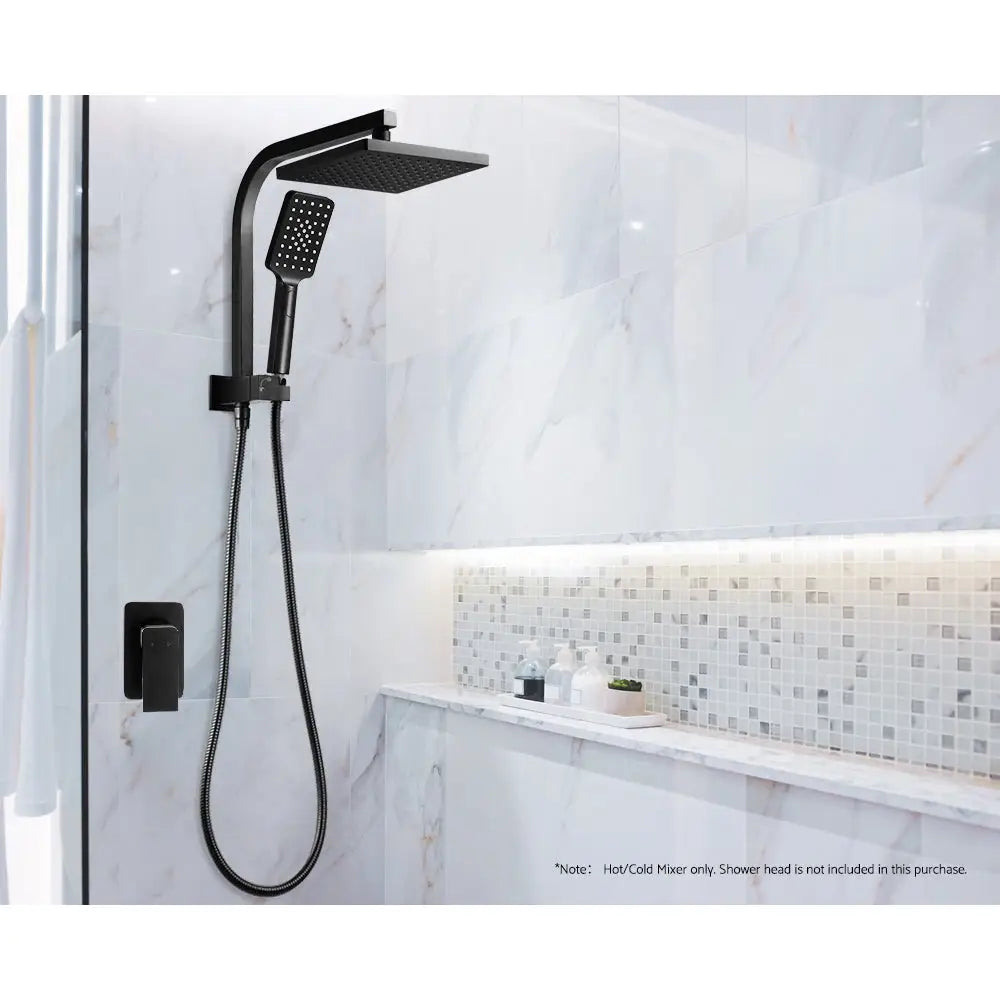 Cefito Shower Mixer Tap Wall Bath Taps Brass Hot Cold Basin Bathroom Black - Home & Garden > Bathroom Accessories >