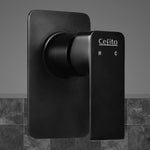 Cefito Shower Mixer Tap Wall Bath Taps Brass Hot Cold Basin Bathroom Black - Home & Garden > Bathroom Accessories >
