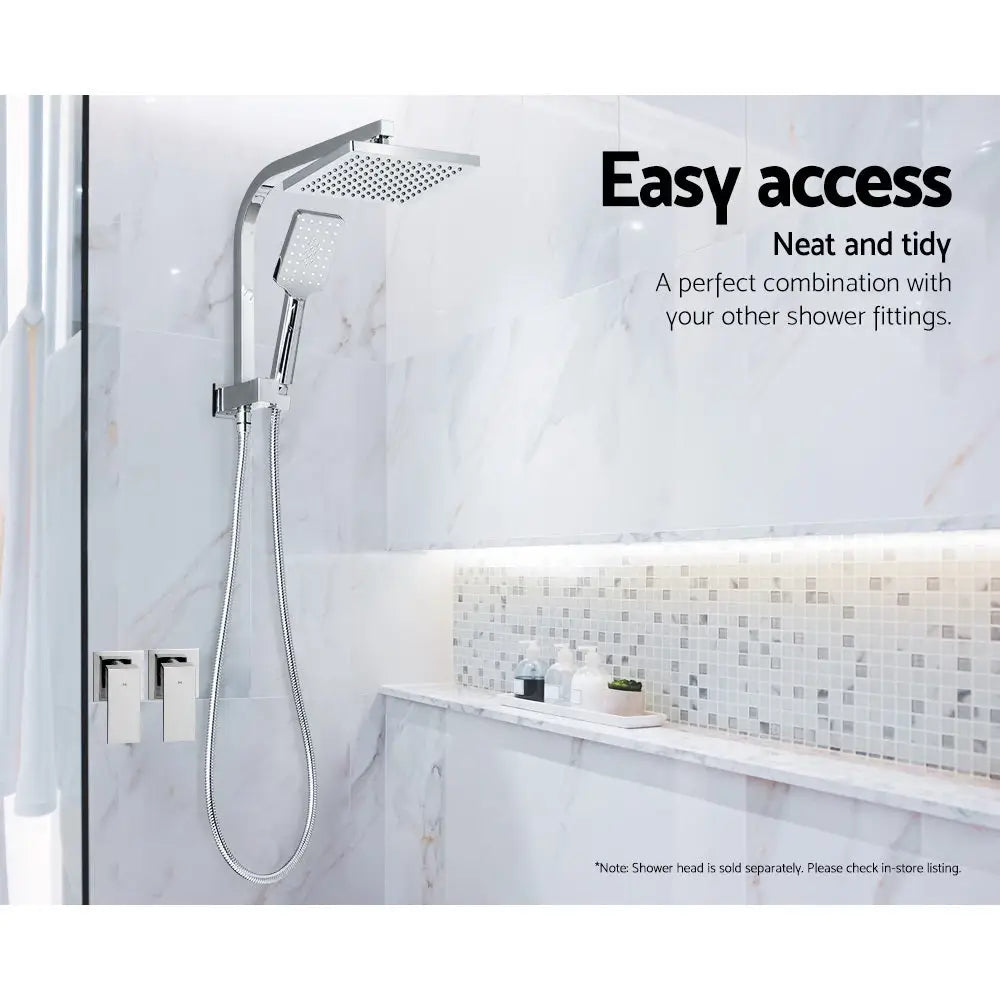 Cefito Shower Twins Tap Wall Bath Taps Brass Hot Cold Basin Bathroom Chrome - Home & Garden > Bathroom Accessories >