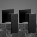 Cefito Shower Twins Tap Wall Bath Taps Brass Hot Cold Basin Bathroom Black - Home & Garden > Bathroom Accessories >
