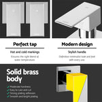 Cefito Shower Twins Tap Wall Bath Taps Brass Hot Cold Basin Bathroom Chrome - Home & Garden > Bathroom Accessories >
