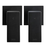 Cefito Shower Twins Tap Wall Bath Taps Brass Hot Cold Basin Bathroom Black - Home & Garden > Bathroom Accessories >