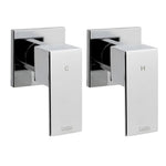 Cefito Shower Twins Tap Wall Bath Taps Brass Hot Cold Basin Bathroom Chrome - Home & Garden > Bathroom Accessories >