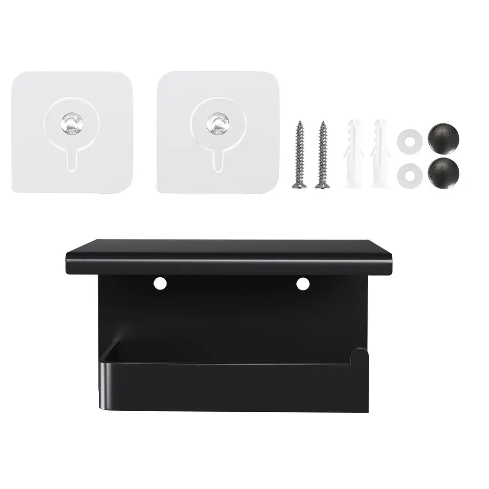 Cefito Toilet Paper Roll Holder w/ Storage Shelf - Home & Garden > Bathroom Accessories > Toilet Paper Holders