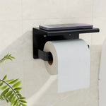 Cefito Toilet Paper Roll Holder w/ Storage Shelf - Home & Garden > Bathroom Accessories > Toilet Paper Holders