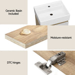 Cefito Vanity Unit 445mm Basin Bathroom Cabinet Storage Wall Hung Sink White - Furniture > Bathroom > Bathroom Cabinets