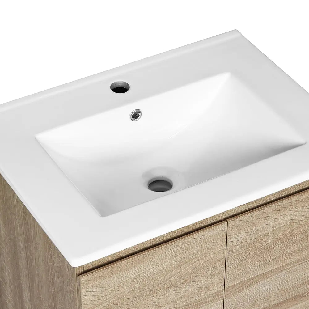 Cefito Vanity Unit 600mm with Basin Oak - Furniture > Bathroom