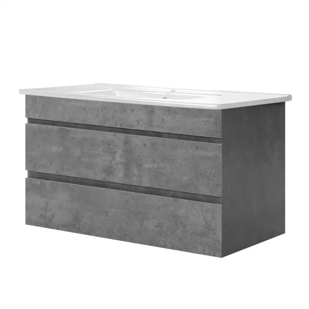 Cefito Vanity Unit 915mm with Basin Grey - Furniture > Bathroom > Vanity Units