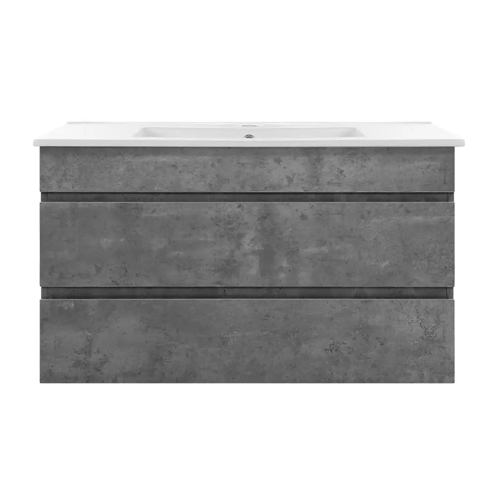 Cefito Vanity Unit 915mm with Basin Grey - Furniture > Bathroom > Vanity Units
