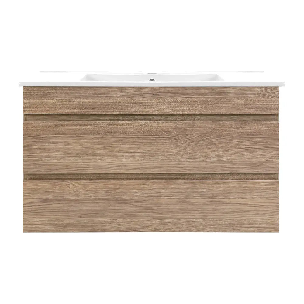 Cefito Vanity Unit 915mm with Basin Oak - Furniture > Bathroom