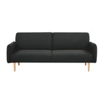 Celia 3 Seater Sofa Queen Bed Fabric Uplholstered Lounge Couch - Charcoal - Furniture > Sofas