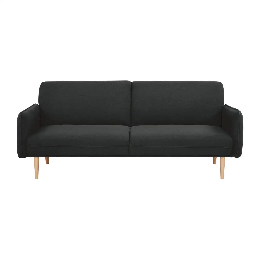 Celia 3 Seater Sofa Queen Bed Fabric Uplholstered Lounge Couch - Charcoal - Furniture > Sofas