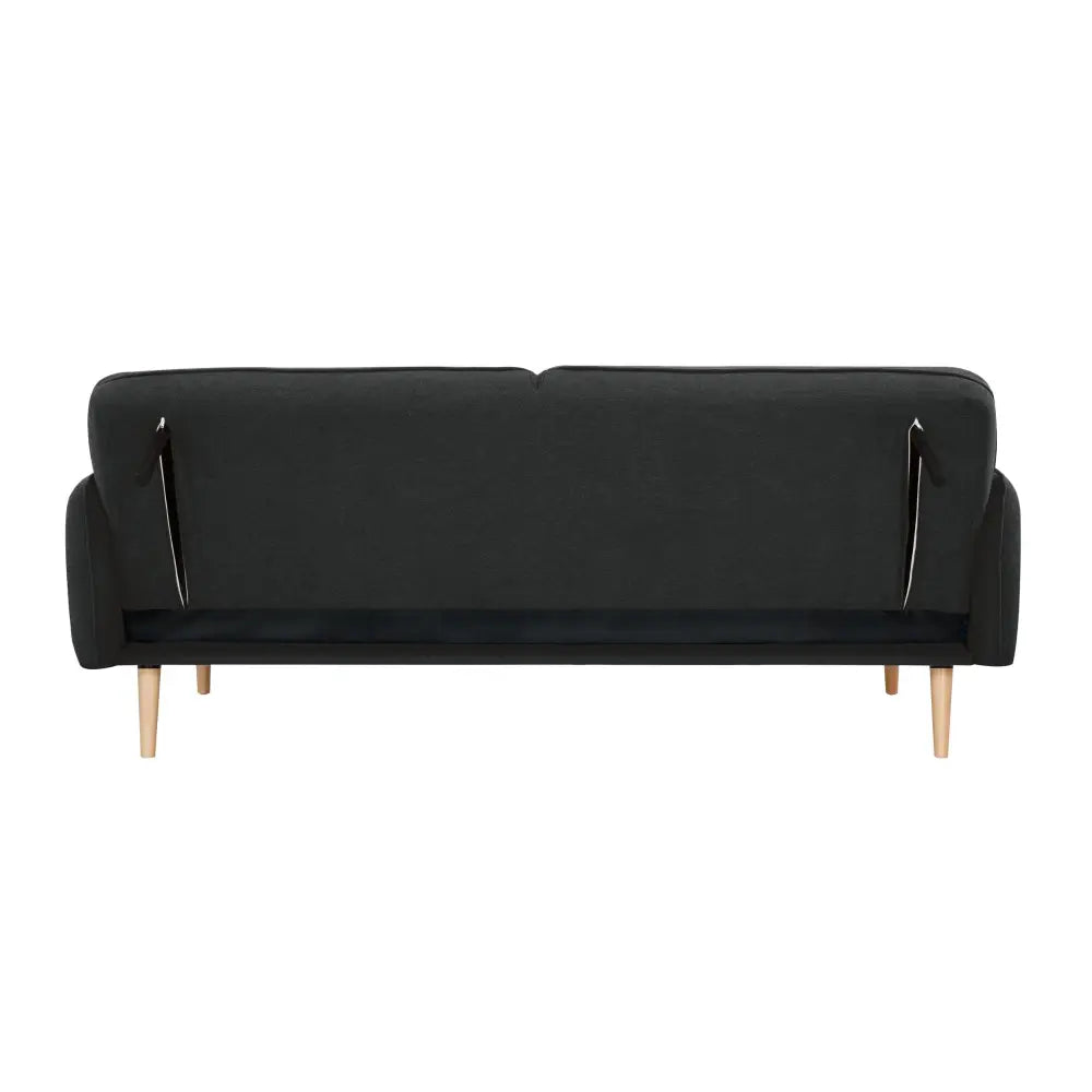 Celia 3 Seater Sofa Queen Bed Fabric Uplholstered Lounge Couch - Charcoal - Furniture > Sofas