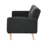 Celia 3 Seater Sofa Queen Bed Fabric Uplholstered Lounge Couch - Charcoal - Furniture > Sofas