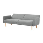 Celia 3 Seater Sofa Queen Bed Fabric Uplholstered Lounge Couch - Light Grey - Furniture > Sofas