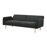 Celia 3 Seater Sofa Queen Bed Fabric Uplholstered Lounge Couch - Charcoal - Furniture > Sofas