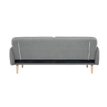 Celia 3 Seater Sofa Queen Bed Fabric Uplholstered Lounge Couch - Light Grey - Furniture > Sofas