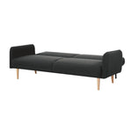 Celia 3 Seater Sofa Queen Bed Fabric Uplholstered Lounge Couch - Charcoal - Furniture > Sofas