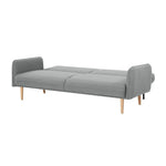 Celia 3 Seater Sofa Queen Bed Fabric Uplholstered Lounge Couch - Light Grey - Furniture > Sofas