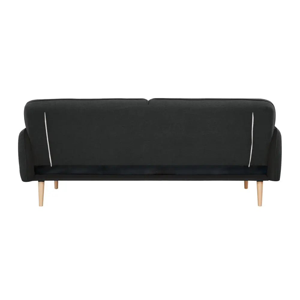 Celia 3 Seater Sofa Queen Bed Fabric Uplholstered Lounge Couch - Charcoal - Furniture > Sofas