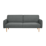 Celia 3 Seater Sofa Queen Bed Fabric Uplholstered Lounge Couch - Mid Grey - Furniture > Sofas