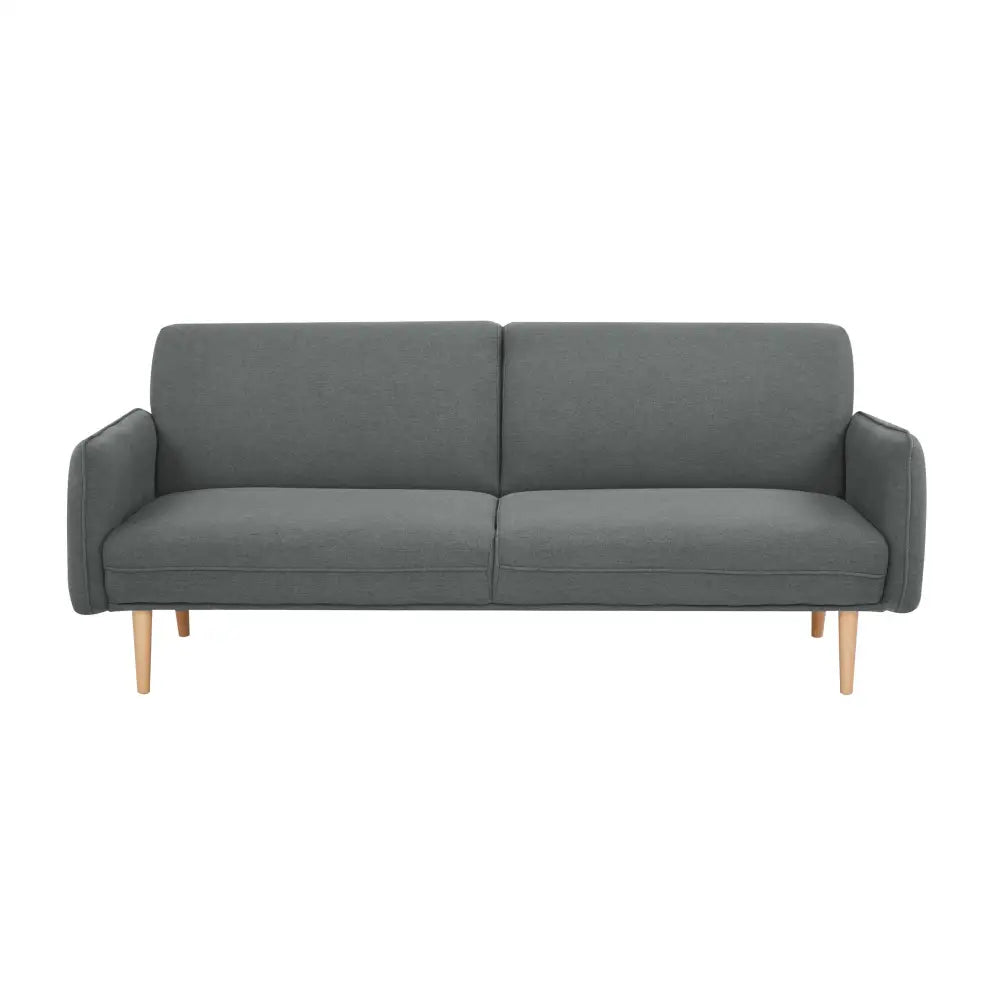 Celia 3 Seater Sofa Queen Bed Fabric Uplholstered Lounge Couch - Mid Grey - Furniture > Sofas
