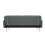 Celia 3 Seater Sofa Queen Bed Fabric Uplholstered Lounge Couch - Mid Grey - Furniture > Sofas