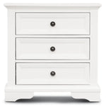 Celosia Bedside Table 3 Drawers Storage Cabinet Nightstand End Tables - White - Furniture > Bedroom