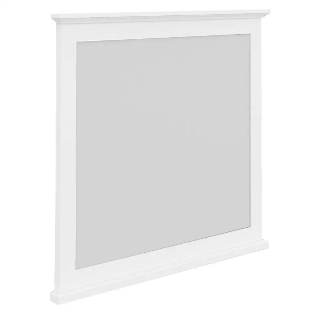 Celosia Dresser Mirror Dressing Table Acacia Wood Timber Frame - White - Furniture > Living Room