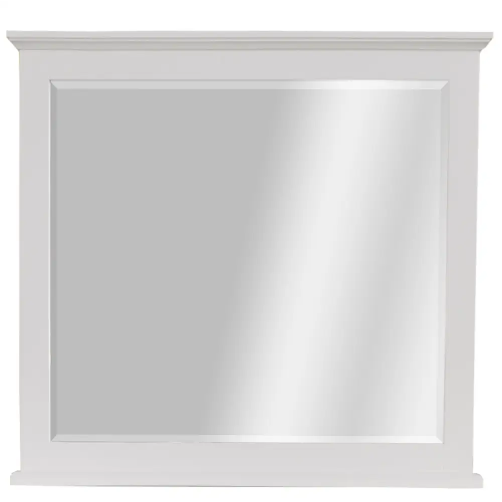 Celosia Dresser Mirror Dressing Table Acacia Wood Timber Frame - White - Furniture > Living Room