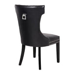 Century 2X Dining Chair Black Pu Wooden Legs - Furniture > Dining