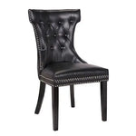 Century 2X Dining Chair Black Pu Wooden Legs - Furniture > Dining