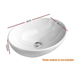 Ceramic Bathroom Basin Vanity Sink Oval Above Counter Top Mount Bowl - Furniture > Bathroom > Sinks