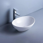 Ceramic Bathroom Basin Vanity Sink Oval Above Counter Top Mount Bowl - Furniture > Bathroom > Sinks
