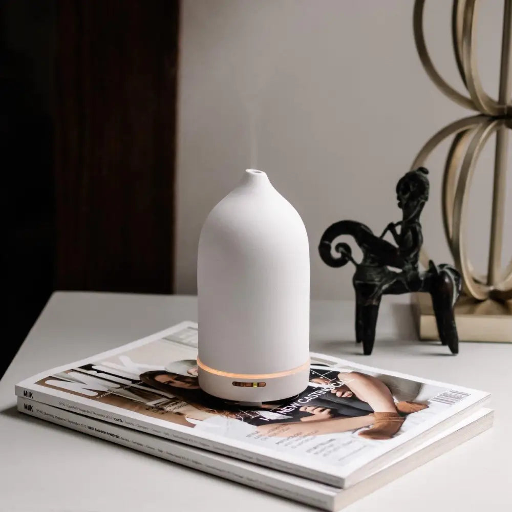 Ceramic Essential Oil Diffuser - Stone Matte Finish - Home & Garden > Decor