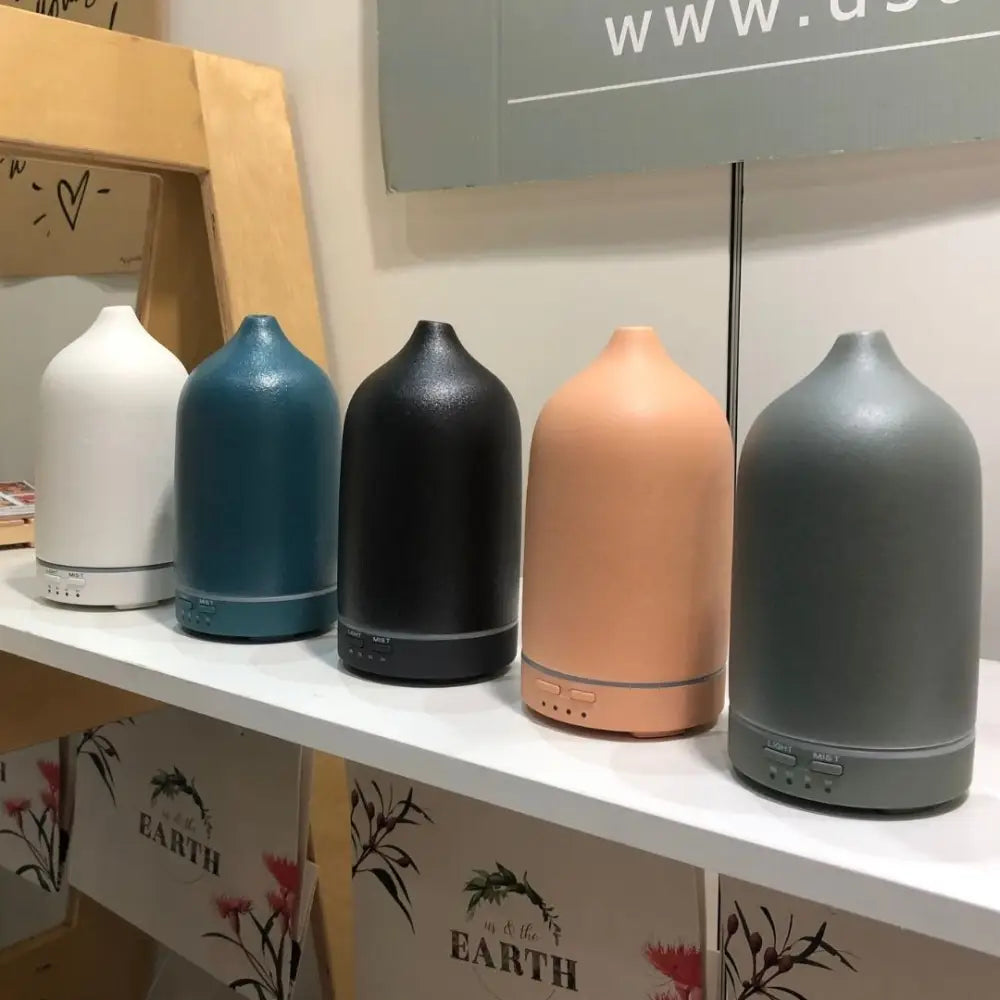 Ceramic Essential Oil Diffuser - Stone Matte Finish - Home & Garden > Decor