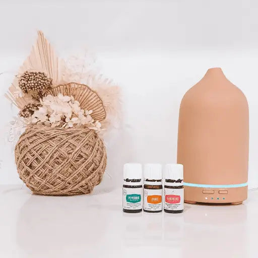 Ceramic Essential Oil Diffuser - Stone Matte Finish - Home & Garden > Decor