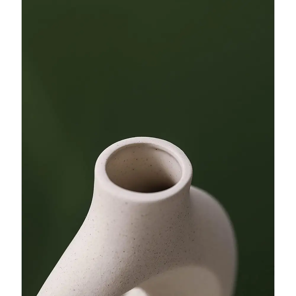 Ceramic Set of 2 Creative White Vases for Home Decor - Occasions > Wedding Accessories
