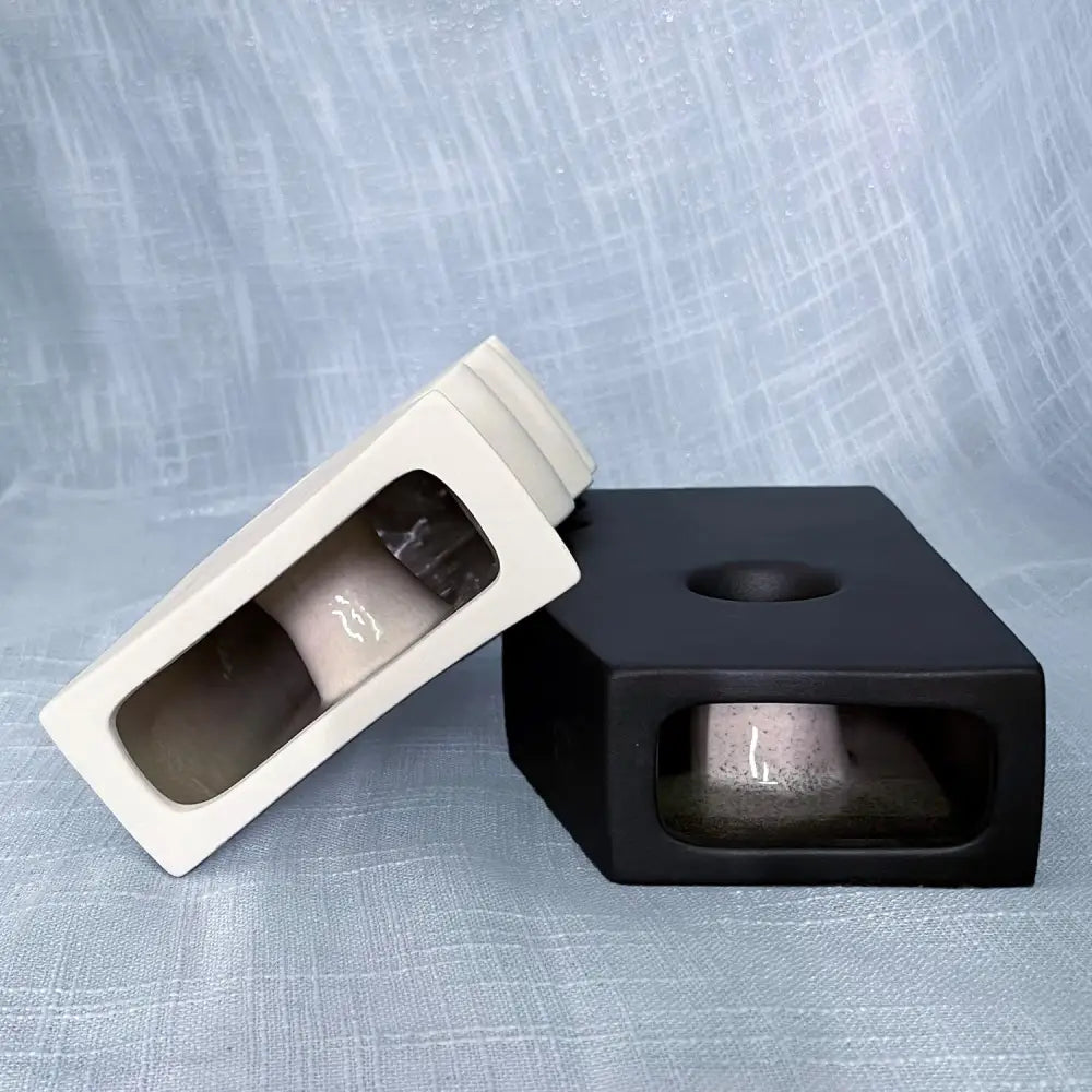 Ceramic Set of 2 Modern Black and White Vases for Home Dcor - Home & Garden > Decor > Vases & Table Decor