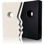 Ceramic Set of 2 Modern Black and White Vases for Home Dcor - Home & Garden > Decor > Vases & Table Decor