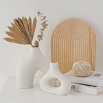 Ceramic Set of 2 Modern White Vases for Home Dcor - Occasions > Wedding Accessories
