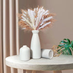 Ceramic Set of 3 Modern White Vases for Home Dcor - Occasions > Wedding Accessories