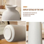 Ceramic Set of 3 Modern White Vases for Home Dcor - Occasions > Wedding Accessories