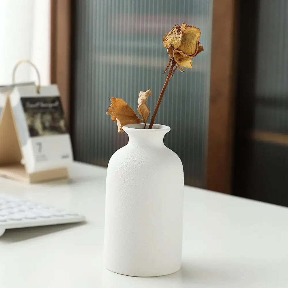 Ceramic Set of 3 Modern White Vases for Home Dcor - Occasions > Wedding Accessories